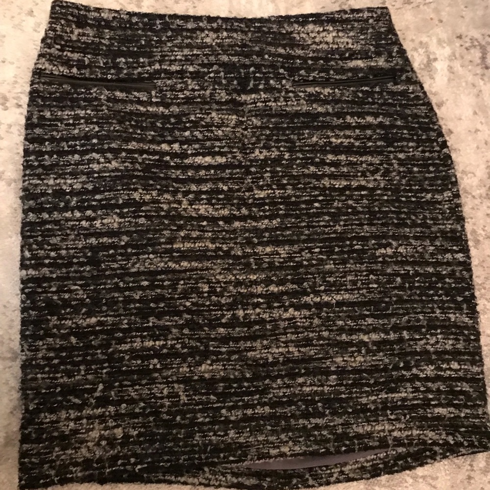 Ann Taylor blue tweed pencil skirt